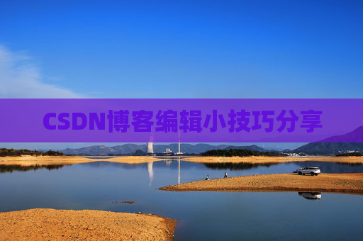 CSDN博客编辑小技巧分享
